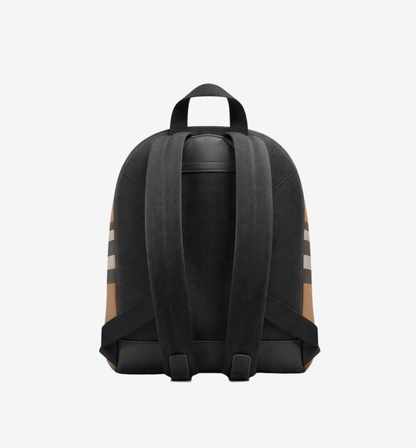 Burberry Jeff House Check Canvas Medium Backpack