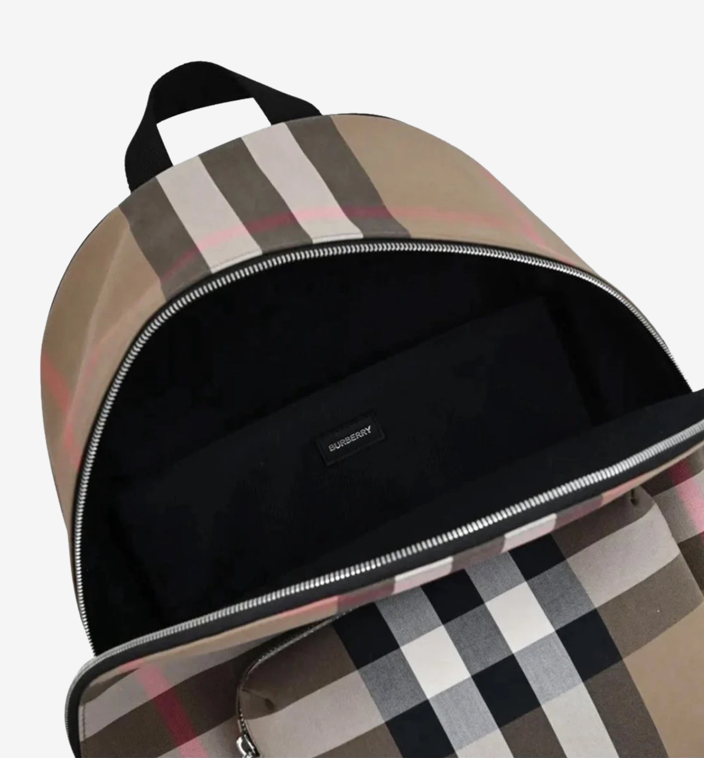 Burberry Jeff House Check Canvas Medium Backpack