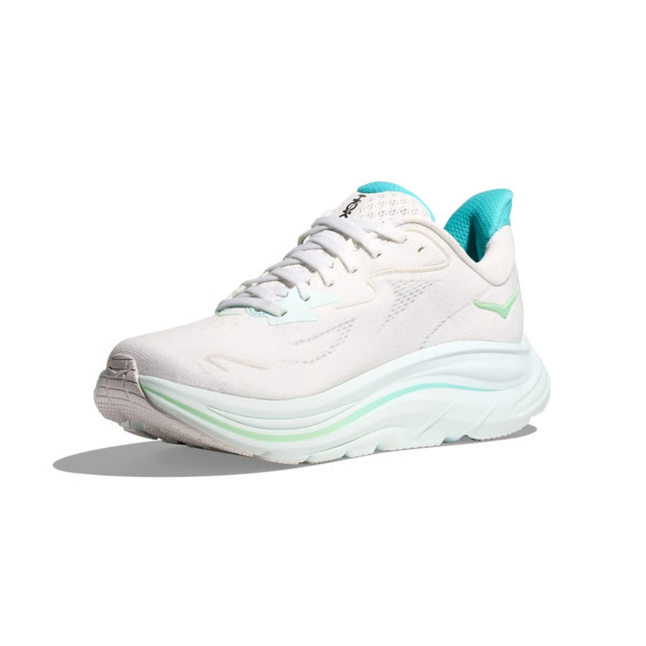 CLIFTON 10 - WHITE/TURQUOISE