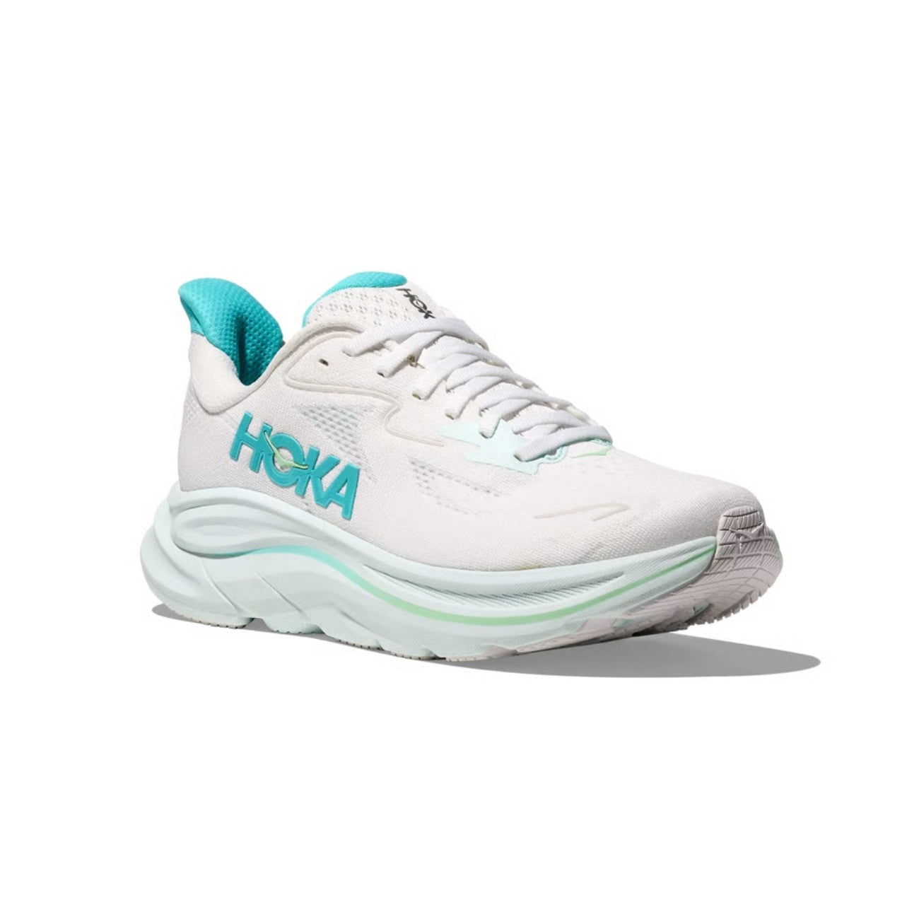 CLIFTON 10 - WHITE/TURQUOISE